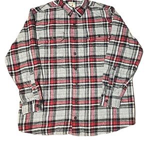 RedHead Flannel Shirt 2XLT Tall Men’s Plaid Button Front Heavyweight